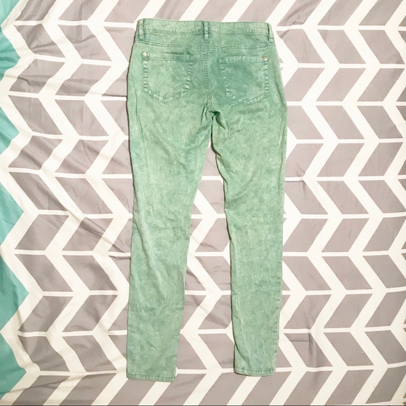 Marbled Seafoam Skinny Leg Pants - Picture 3 of 5